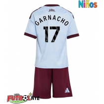 Camiseta Aston Villa Alejandro Garnacho #17 Tercera Equipación para niños 2026-27 manga corta (+ pantalones cortos)